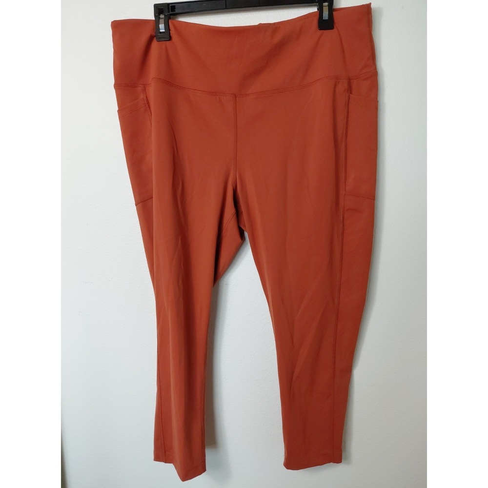 Mondetta Performance Luxury Leggings‎ Womens XXL Orange Nylon Stretch Active